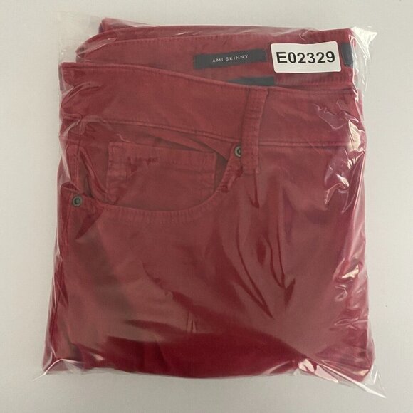 NYDJ Ami Twist Seam Ankle Slit Velvet Pants Size 18W Red - Picture 12 of 12